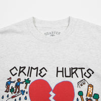 Quartersnacks Crime Hurts T-Shirt - Ash Grey thumbnail
