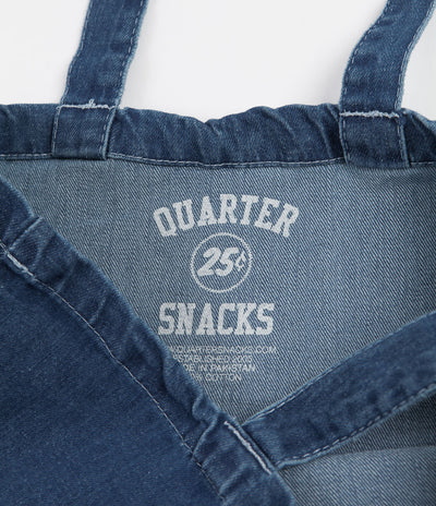 Quartersnacks Denim Grocery Tote Bag - Medium Blue