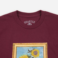 Quartersnacks Fine Art T-Shirt - Burgundy thumbnail