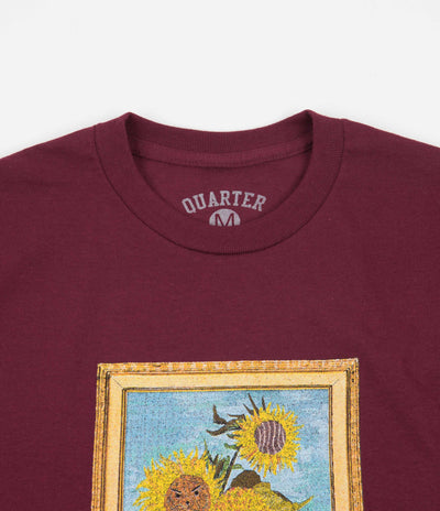 Quartersnacks Fine Art T-Shirt - Burgundy