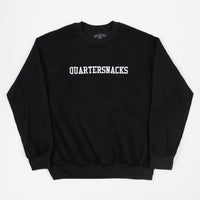 Quartersnacks Inside Out Embroidered Crewneck Sweatshirt - Black thumbnail