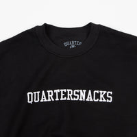 Quartersnacks Inside Out Embroidered Crewneck Sweatshirt - Black thumbnail