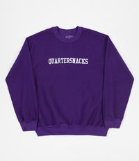 Quartersnacks Inside Out Embroidered Crewneck Sweatshirt - Purple