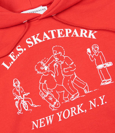 Quartersnacks Les Skatepark Champion Hoodie - Red