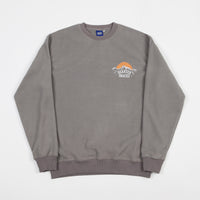 Quartersnacks Mountain Logo Microfleece Crewneck Sweatshirt - Charcoal Grey thumbnail