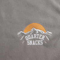 Quartersnacks Mountain Logo Microfleece Crewneck Sweatshirt - Charcoal Grey thumbnail