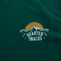 Quartersnacks Mountain Logo Microfleece Crewneck Sweatshirt - Hunter Green thumbnail