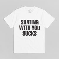 Quartersnacks Skating With You T-Shirt - White thumbnail