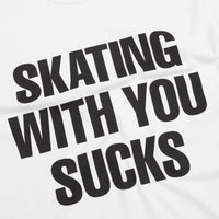 Quartersnacks Skating With You T-Shirt - White thumbnail