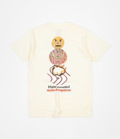 Quartersnacks Smokers Warning Snackman T-Shirt - Natural