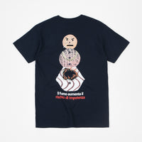 Quartersnacks Smokers Warning Snackman T-Shirt - Navy thumbnail