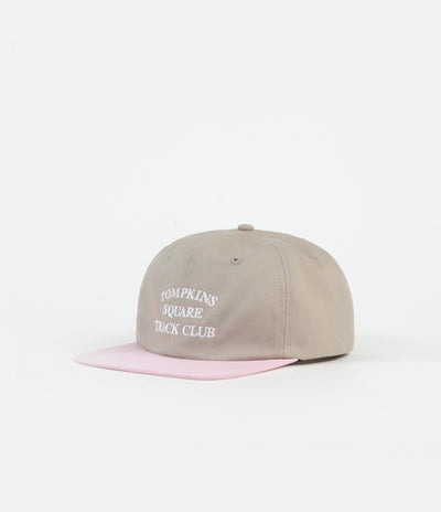 Quartersnacks Track Club Cap - Tan / Pink