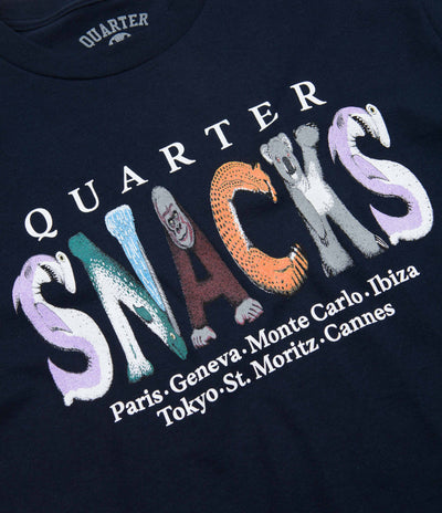Quartersnacks Jungle Animals T-Shirt in Navy