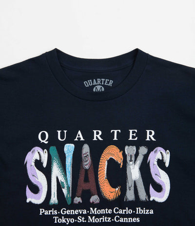 Quartersnacks Jungle Animals T-Shirt - Navy