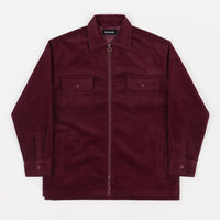 Quasi Corduroy Shirt Jacket - Burgundy thumbnail