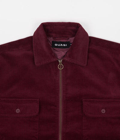 Quasi Corduroy Shirt Jacket - Burgundy