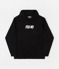 Rave Puff Logo Hoodie - Black