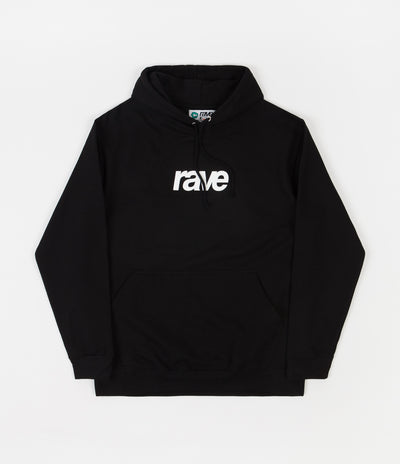 Rave Puff Logo Hoodie - Black