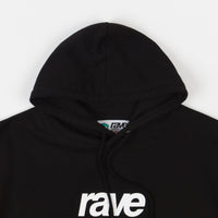Rave Puff Logo Hoodie - Black thumbnail