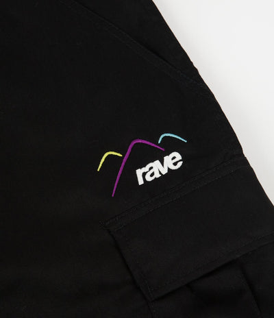 Rave Summit Cargo Shorts - Black