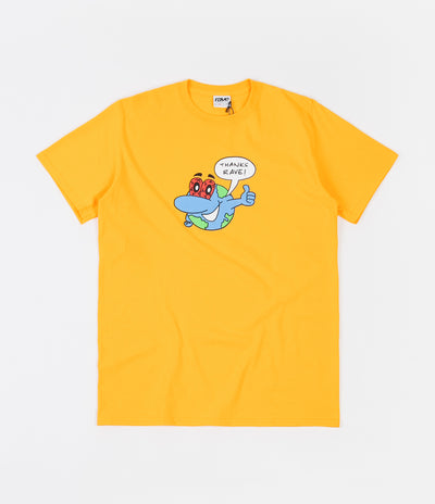 Rave Zonked Planet T-Shirt - Yellow Gold
