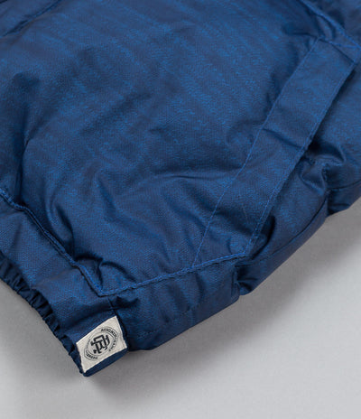Reigning Champ X Crescent Down Works Printed Poly Down Vest Navy