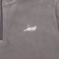 Rip N Dip Castanza Half Zip Brushed Fleece Sweatshirt - Grey thumbnail