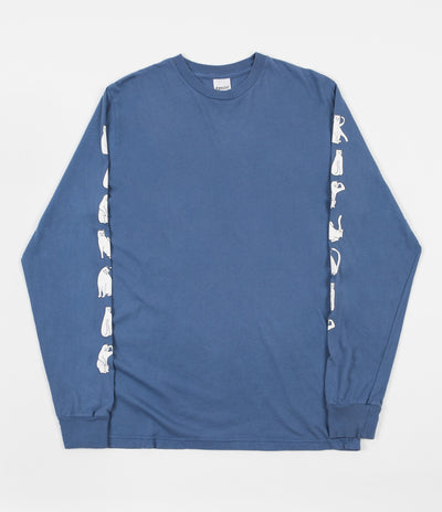 Rip N Dip Cats Long Sleeve T-Shirt - Washed Blue