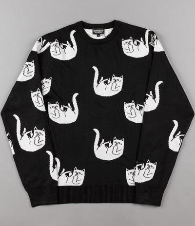 Rip N Dip Falling For Nermal Knitted Sweatshirt - Black