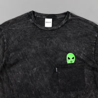 Rip N Dip Lord Alien Pocket T-Shirt - Black Mineral Wash thumbnail