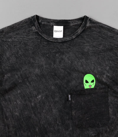 Rip N Dip Lord Alien Pocket T-Shirt - Black Mineral Wash