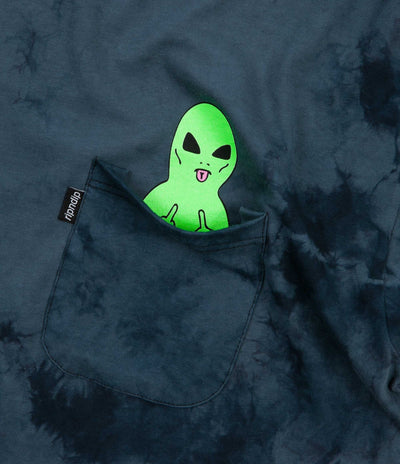 Rip N Dip Lord Alien Pocket T-Shirt - Blue Lightning Wash