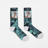 Rip N Dip Nerm Beard Socks - Teal Tie Dye thumbnail