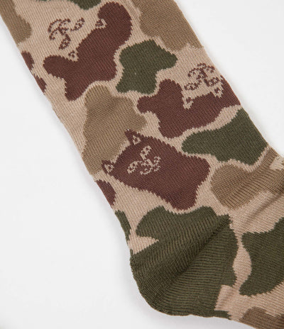 Rip N Dip Nerm Camo Socks - Army Green