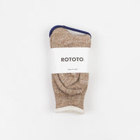 RoToTo Double Face Crew Socks - Camel thumbnail