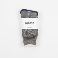 RoToTo Double Face Crew Socks - Charcoal thumbnail