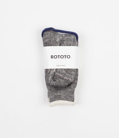 RoToTo Double Face Crew Socks - Charcoal