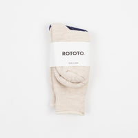RoToTo Double Face Crew Socks - Oatmeal thumbnail