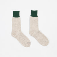 RoToTo Double Face Socks - Green / Beige thumbnail