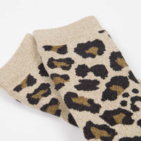 RoToTo Leopard Socks - Beige thumbnail