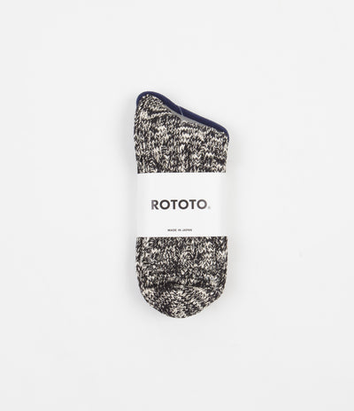 RoToTo Low Gauge Slub Socks - Black