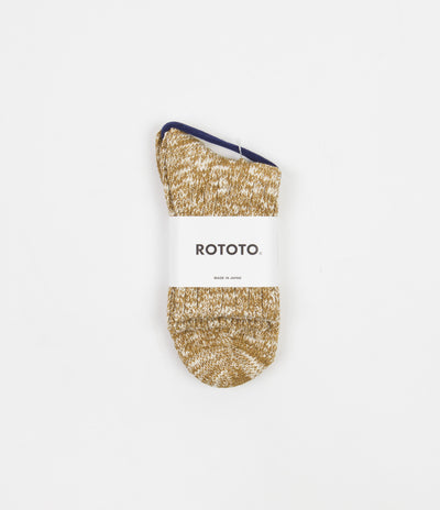 RoToTo Low Gauge Slub Socks - Mustard