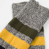 RoToTo Park Stripe Crew Socks - Dark Grey thumbnail