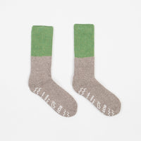 RoToTo Teasel Socks - Light Green / Dark Beige thumbnail