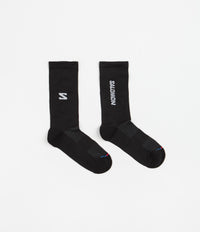 Salomon 365 Crew Socks in Black and White