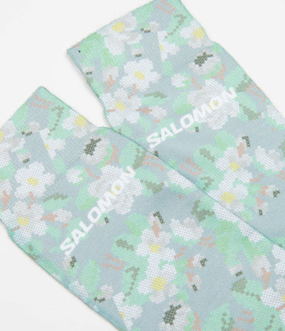 Salomon Cottage Core Crew Socks - Desert Sage / Green Ash / Vanilla Ice