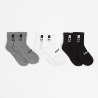 Salomon Everyday Ankle Socks (3 Pack) - Black / White / Med Grey Melange thumbnail