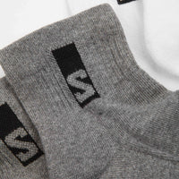 Salomon Everyday Ankle Socks (3 Pack) - Black / White / Med Grey Melange thumbnail