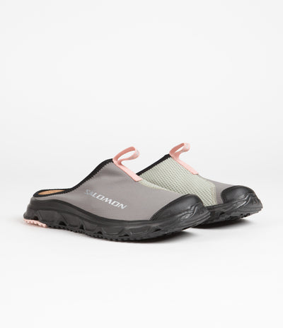 Salomon RX Slide 3.0 Shoes in Pewter and Desert Sage / Rose Cloud