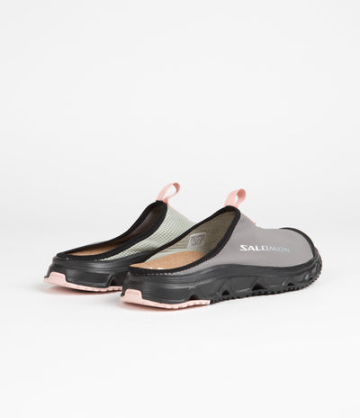 Salomon RX Slide 3.0 Shoes in Pewter and Desert Sage / Rose Cloud